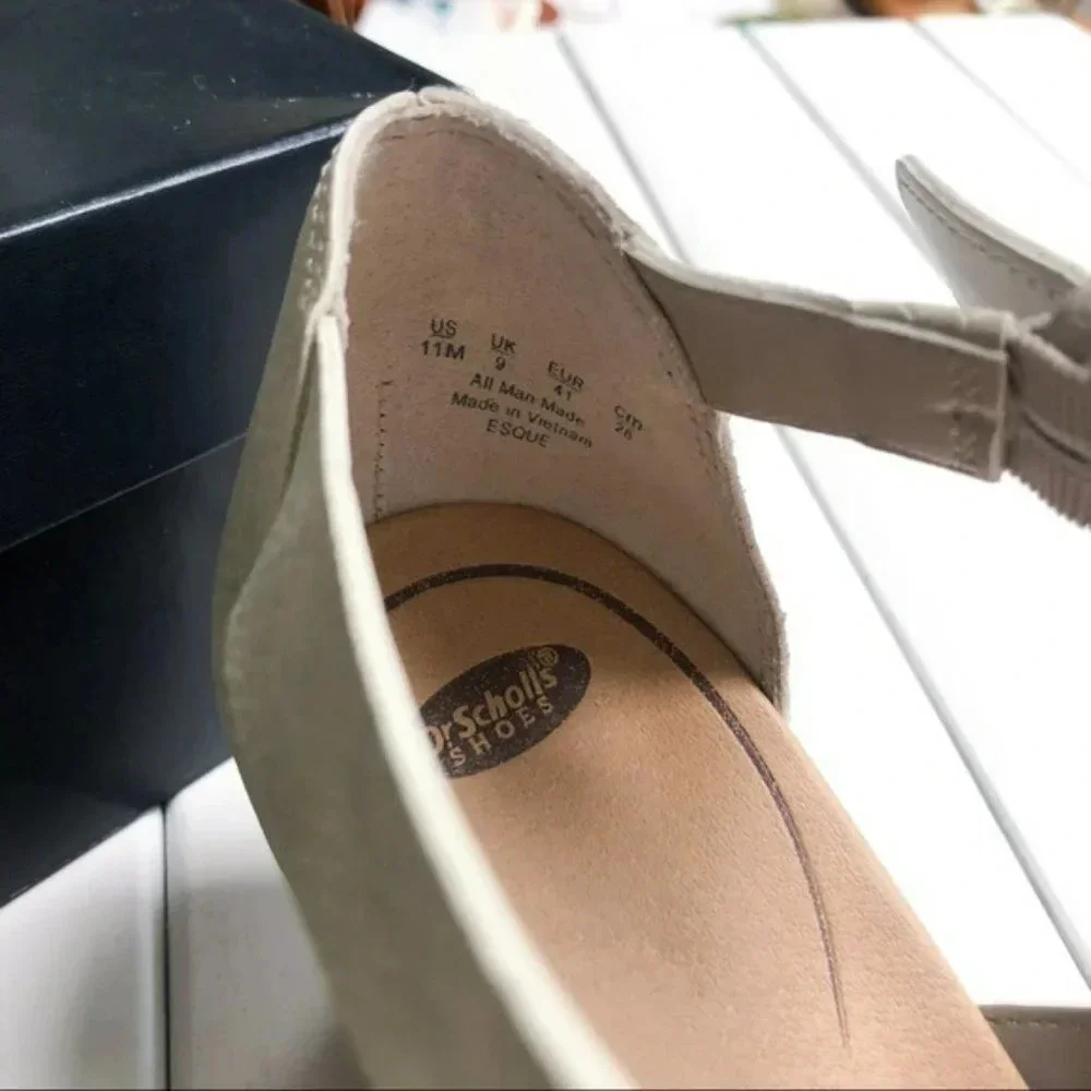 Dr. Scholl's Cream Bohemian Caged Wedges 11 NIB